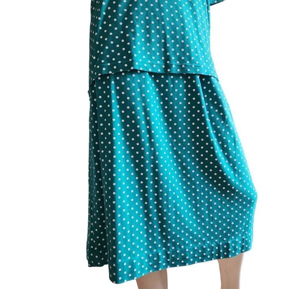 Northern Isles A-Line Skirt Set Polka Dots Pockets Pullover Short Sleeves - Picture 3 of 11